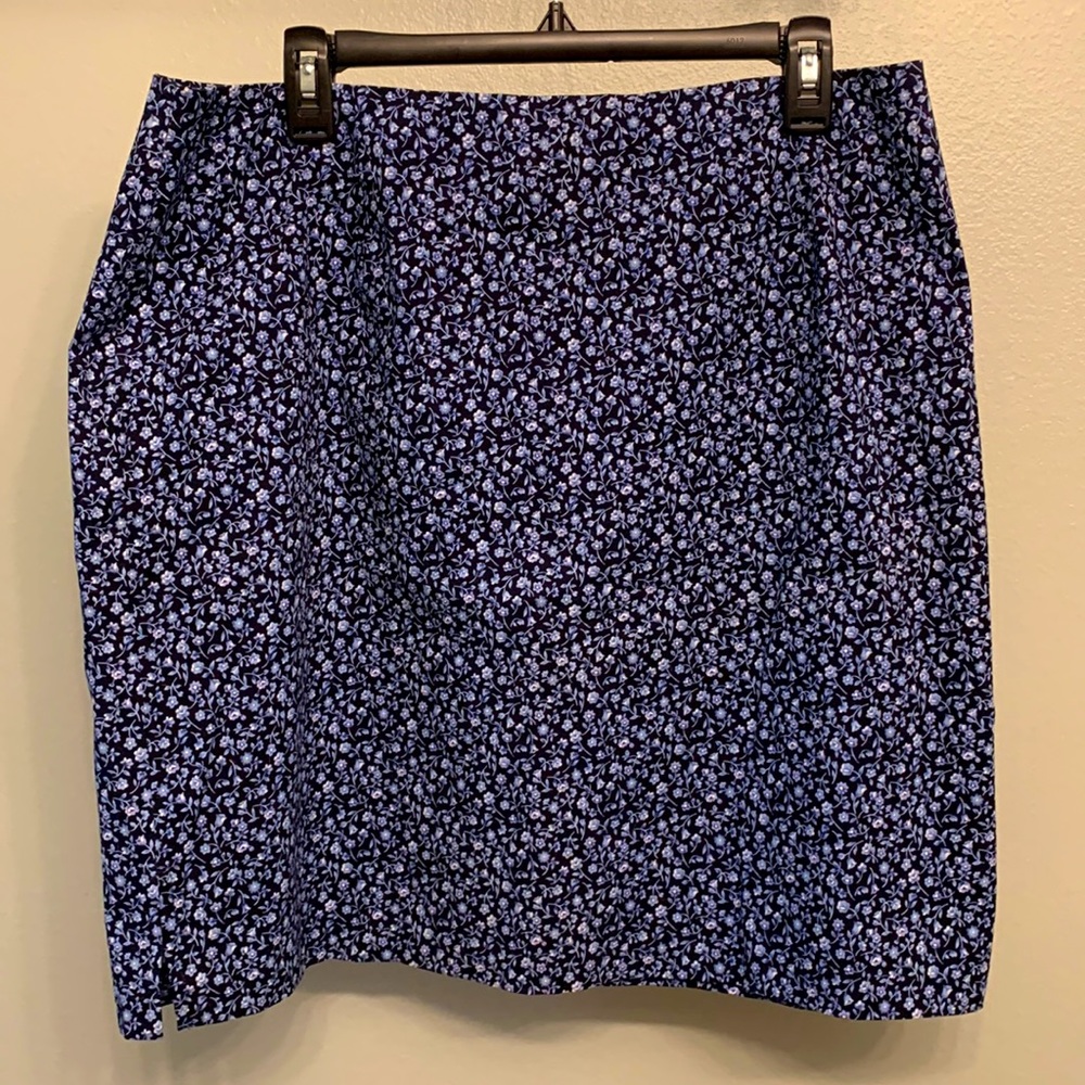 Blue Floral Skirt